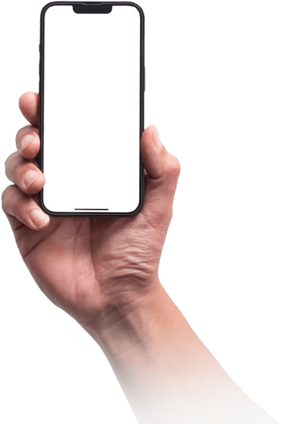 Hand holding smartphone